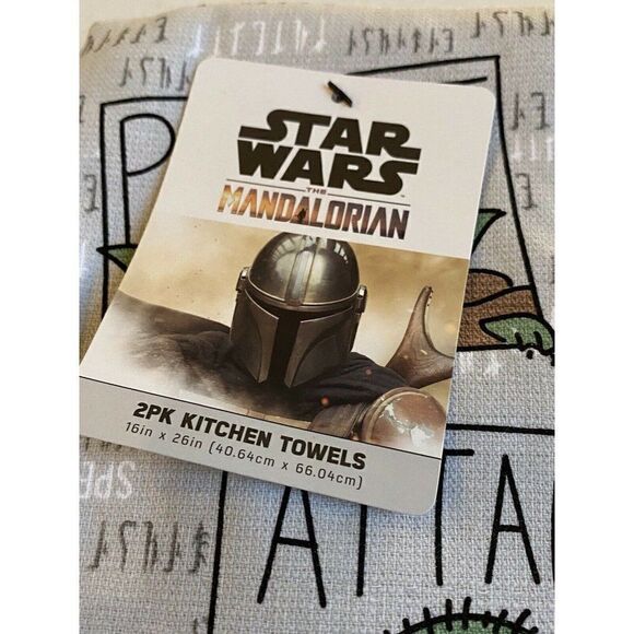 Disney Mandalorian Baby Yoda Kitchen Towels 2Pk - Picture 2 of 6